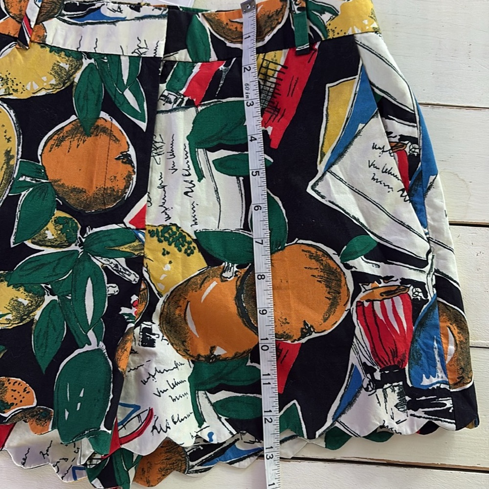 NWT J. Crew Colorful Fruit Print Shorts, Size 0 - Picture 6 of 11